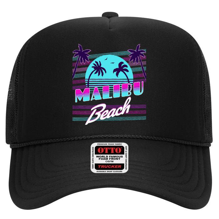 Malibu California High Crown Mesh Back Trucker Hat