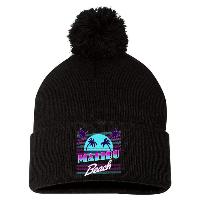 Malibu California Pom Pom 12in Knit Beanie