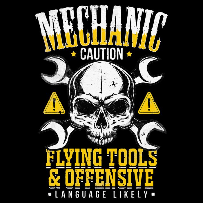 Mechanic Caution Message Funny Auto Mechanic Button