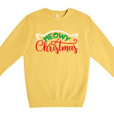 Meowy Christmas Premium Crewneck Sweatshirt