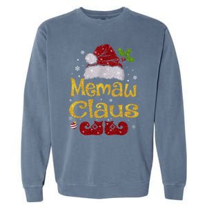 Memaw Claus Meaningful Gift Christmas Pajama Family Matching Xmas Gift Garment-Dyed Sweatshirt