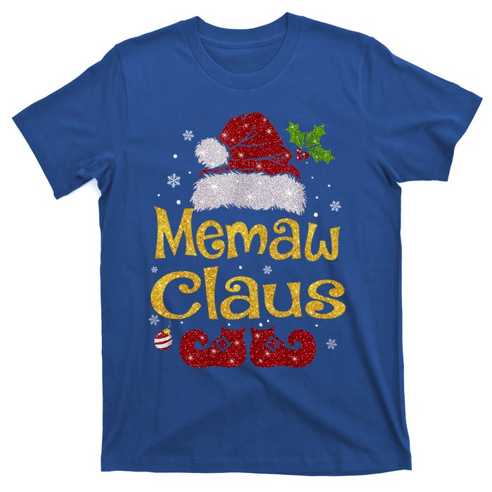 Memaw Claus Meaningful Gift Christmas Pajama Family Matching Xmas Gift T-Shirt