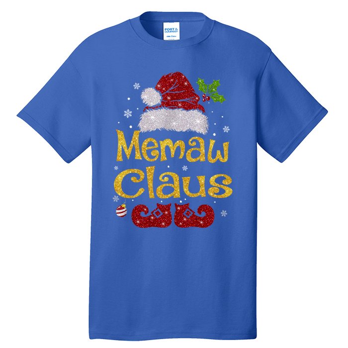 Memaw Claus Meaningful Gift Christmas Pajama Family Matching Xmas Gift Tall T-Shirt