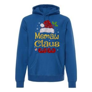 Memaw Claus Meaningful Gift Christmas Pajama Family Matching Xmas Gift Premium Hoodie