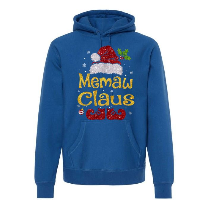 Memaw Claus Meaningful Gift Christmas Pajama Family Matching Xmas Gift Premium Hoodie