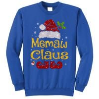 Memaw Claus Meaningful Gift Christmas Pajama Family Matching Xmas Gift Tall Sweatshirt