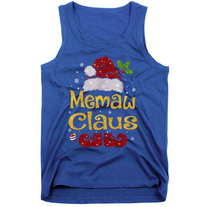 Memaw Claus Meaningful Gift Christmas Pajama Family Matching Xmas Gift Tank Top