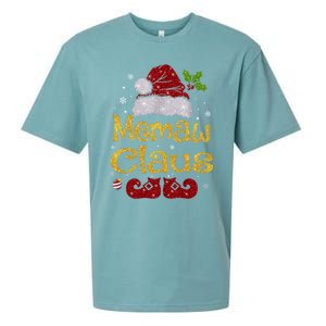 Memaw Claus Meaningful Gift Christmas Pajama Family Matching Xmas Gift Sueded Cloud Jersey T-Shirt