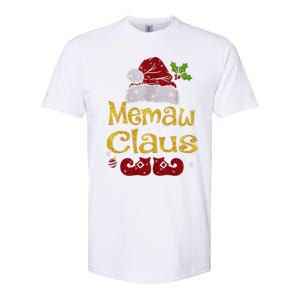 Memaw Claus Meaningful Gift Christmas Pajama Family Matching Xmas Gift Softstyle CVC T-Shirt