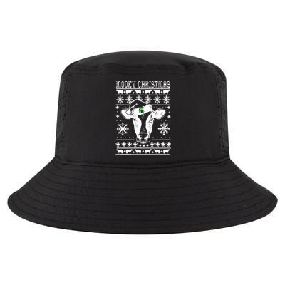 Mooey Christmas Michigan State Farmer Ugle Animals Cow Cool Comfort Performance Bucket Hat