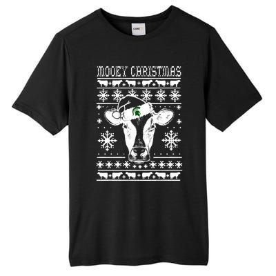 Mooey Christmas Michigan State Farmer Ugle Animals Cow Tall Fusion ChromaSoft Performance T-Shirt