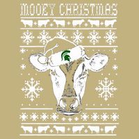 Mooey Christmas Michigan State Farmer Ugle Animals Cow T-Shirt