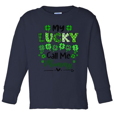 My Call Me Mommy Retro Shamrock St Patricks Day Toddler Long Sleeve Shirt