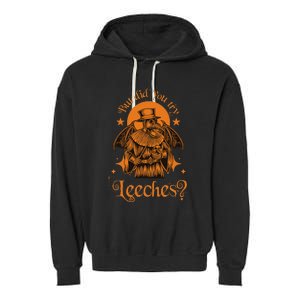 Mask Cloak Middle Age Plague Doctor But Did You Try Leeches Garment-Dyed Fleece Hoodie