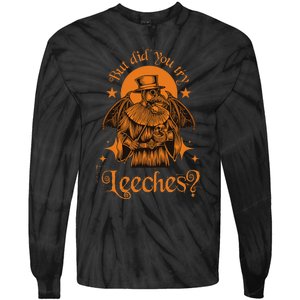 Mask Cloak Middle Age Plague Doctor But Did You Try Leeches Tie-Dye Long Sleeve Shirt