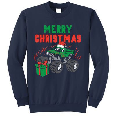 Merry Christmas Monster Truck Boy Xmas Winter Sweatshirt