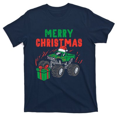 Merry Christmas Monster Truck Boy Xmas Winter T-Shirt