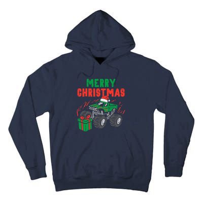 Merry Christmas Monster Truck Boy Xmas Winter Tall Hoodie