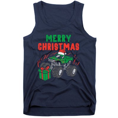 Merry Christmas Monster Truck Boy Xmas Winter Tank Top