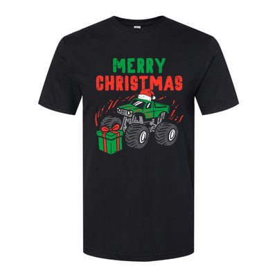 Merry Christmas Monster Truck Boy Xmas Winter Softstyle® CVC T-Shirt