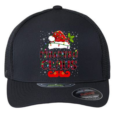 Mawmaw Claus Merry Christmas Buffalo Plaid Santa Hat Xmas Gift Flexfit Unipanel Trucker Cap