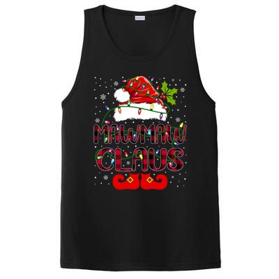 Mawmaw Claus Merry Christmas Buffalo Plaid Santa Hat Xmas Gift PosiCharge Competitor Tank