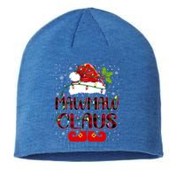 Mawmaw Claus Merry Christmas Buffalo Plaid Santa Hat Xmas Gift Sustainable Beanie