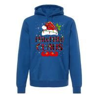 Mawmaw Claus Merry Christmas Buffalo Plaid Santa Hat Xmas Gift Premium Hoodie