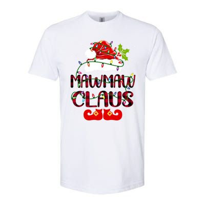 Mawmaw Claus Merry Christmas Buffalo Plaid Santa Hat Xmas Gift Softstyle CVC T-Shirt