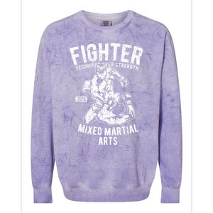 Mma Clothes Mixed Martial Arts Merchandise Distressed Mma Gift Colorblast Crewneck Sweatshirt