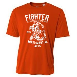 Mma Clothes Mixed Martial Arts Merchandise Distressed Mma Gift Cooling Performance Crew T-Shirt