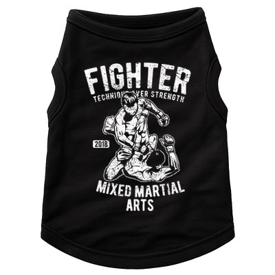 Mma Clothes Mixed Martial Arts Merchandise Distressed Mma Gift Doggie Tank