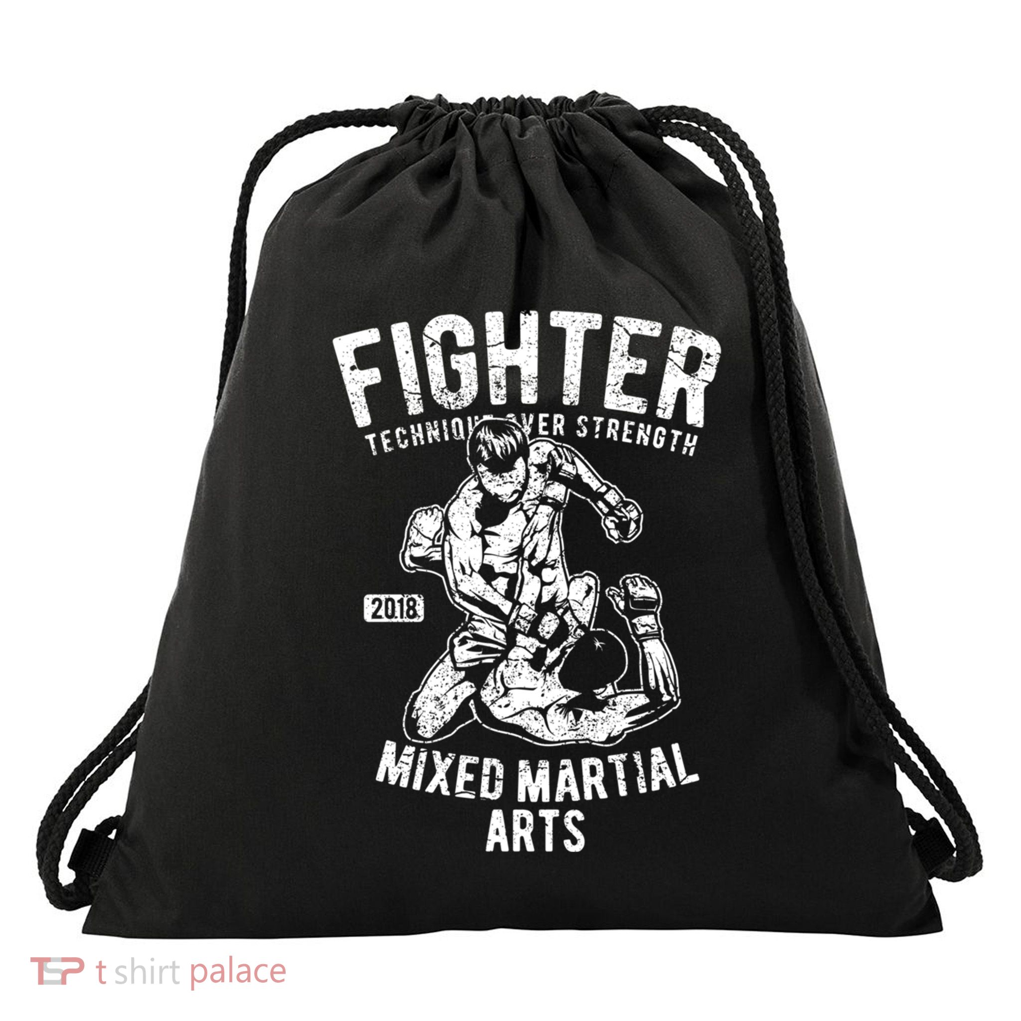 Mma Clothes Mixed Martial Arts Merchandise Distressed Mma Gift Drawstring Bag