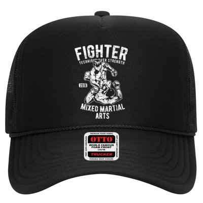 Mma Clothes Mixed Martial Arts Merchandise Distressed Mma Gift Trucker Hat