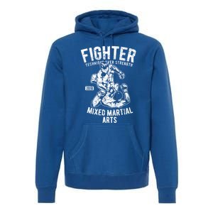 Mma Clothes Mixed Martial Arts Merchandise Distressed Mma Gift Premium Hoodie