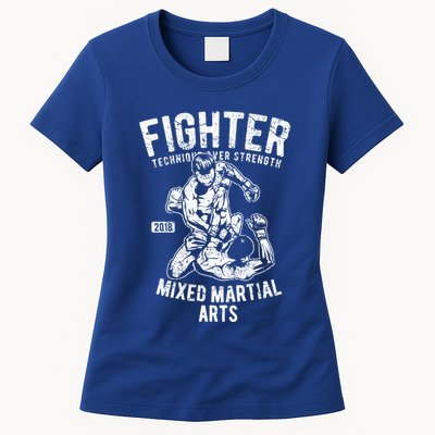 Mma Clothes Mixed Martial Arts Merchandise Distressed Mma Gift Womens T-Shirt
