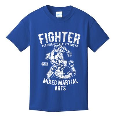 Mma Clothes Mixed Martial Arts Merchandise Distressed Mma Gift Kids T-Shirt