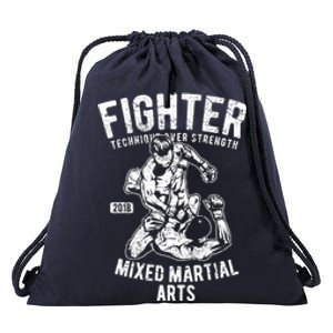 Mma Clothes Mixed Martial Arts Merchandise Distressed Mma Gift Drawstring Bag