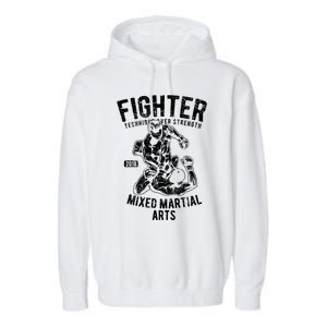 Mma Clothes Mixed Martial Arts Merchandise Distressed Mma Gift Garment-Dyed Fleece Hoodie