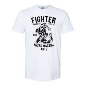 Mma Clothes Mixed Martial Arts Merchandise Distressed Mma Gift Softstyle CVC T-Shirt