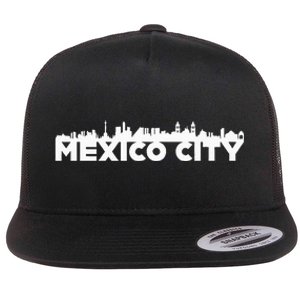 Mexico City Mexico City Skyline Silhouette Outline Sketch Flat Bill Trucker Hat