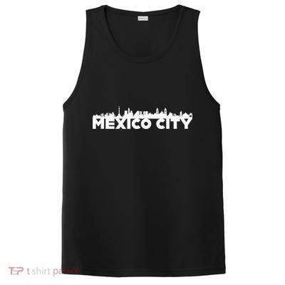Mexico City Mexico City Skyline Silhouette Outline Sketch PosiCharge Competitor Tank