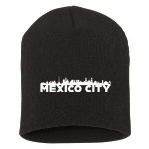 Mexico City Mexico City Skyline Silhouette Outline Sketch Short Acrylic Beanie