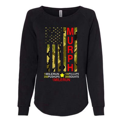 Murph Challenge Memorial Day Workout Wod Camo Womens California Wash Sweatshirt