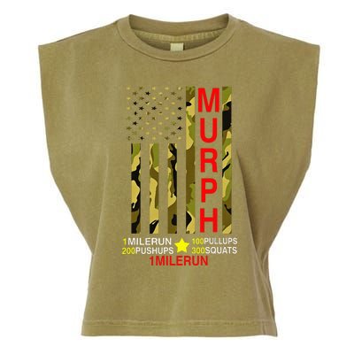 Murph Challenge Memorial Day Workout Wod Camo Garment-Dyed Women's Muscle Tee