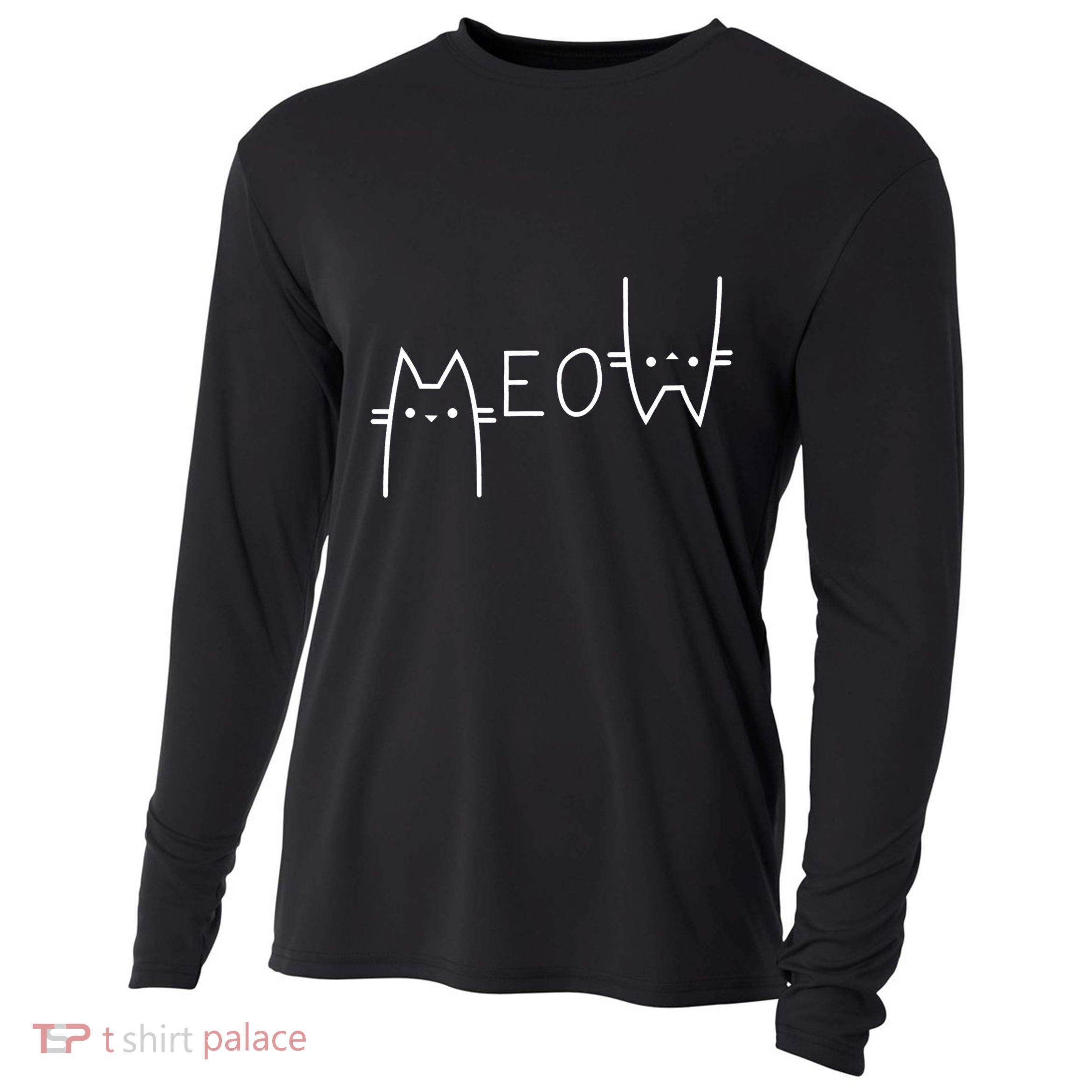 Meow Cat Meow Kitty Funny Cats Mom And Cat Dad Gift Cooling Performance Long Sleeve Crew