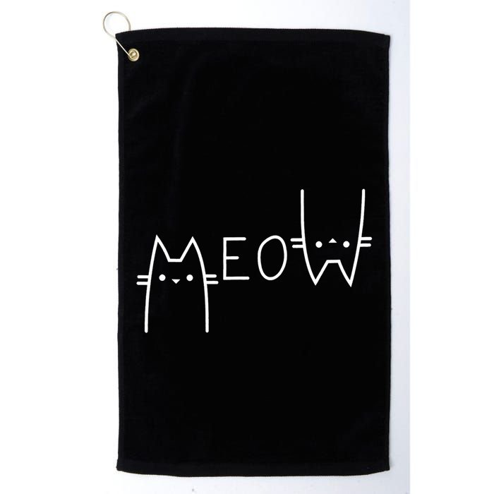 Meow Cat Meow Kitty Funny Cats Mom And Cat Dad Gift Golf Towel
