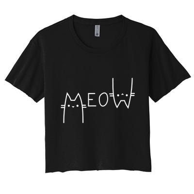 Meow Cat Meow Kitty Funny Cats Mom And Cat Dad Gift Crop Top