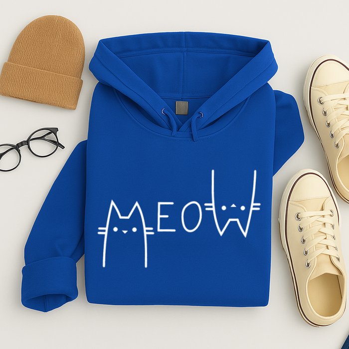 Meow Cat Meow Kitty Funny Cats Mom And Cat Dad Gift Hoodie