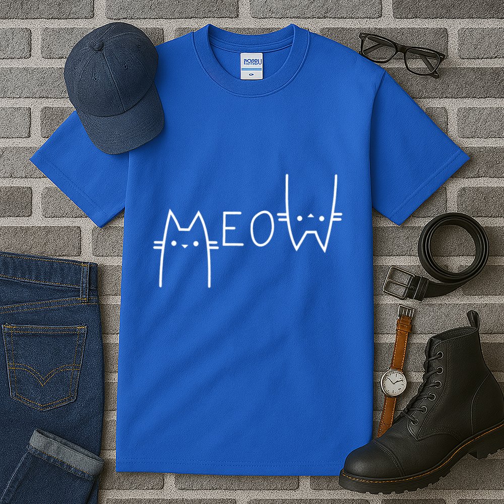 Meow Cat Meow Kitty Funny Cats Mom And Cat Dad Gift Tall T-Shirt